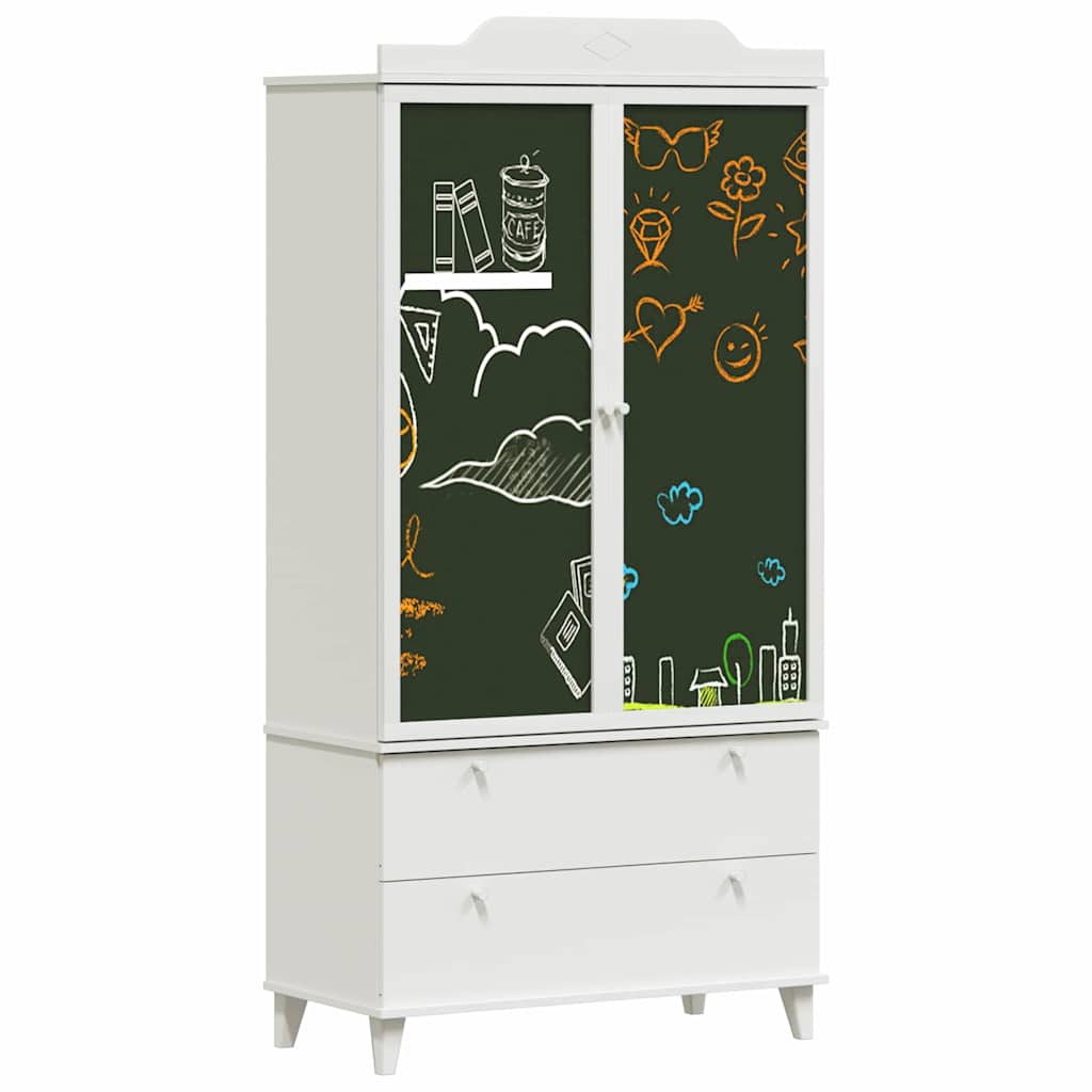 Armadio con Lavagna con cassetto Bianco Legno multistrato 42003036