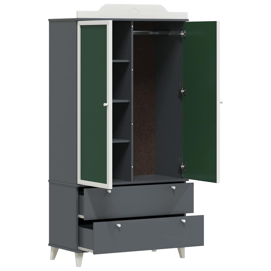 Armadio con Lavagna con porta Grigio e bianco Legno multistrato 42003037