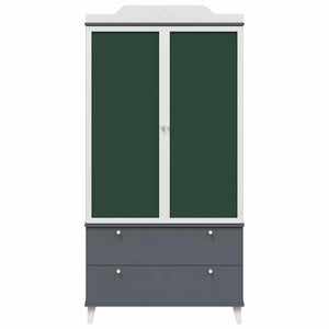 Armadio con Lavagna con porta Grigio e bianco Legno multistrato 42003037