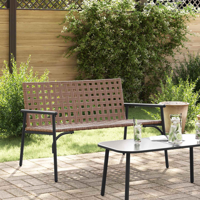Sedia da Giardino Nero 113 x 79 x 75 cm polyrattan 42004144