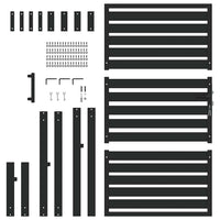 Cancello da Giardino con Serratura Nero 100x150 cm in Alluminio 42004148