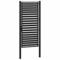 vidaXL Cancello da Giardino con Serratura Nero 100x200 cm in Alluminio