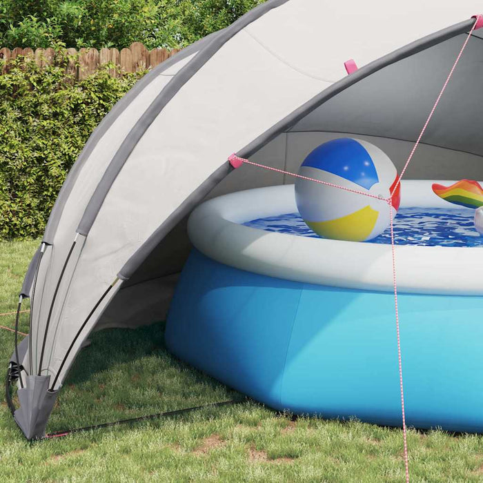 Dome Piscina Grigio e arancione 546 x 516 x 250 cm 42001128