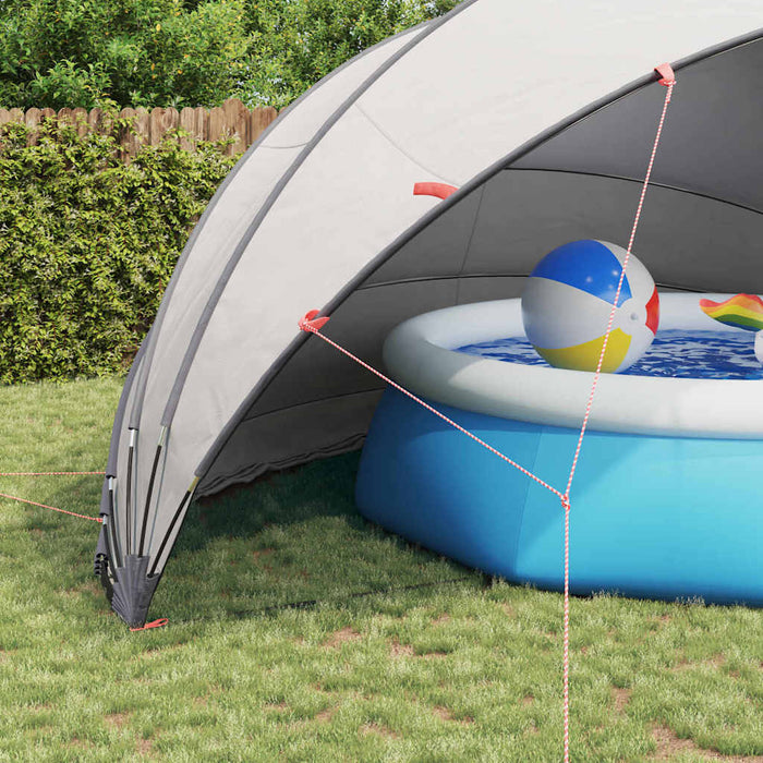 Dome Piscina Grigio e arancione 592 x 590 x 275 cm 42001133