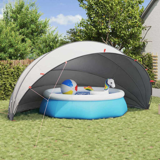 Dome Piscina Grigio e arancione 592 x 590 x 275 cm 42001133