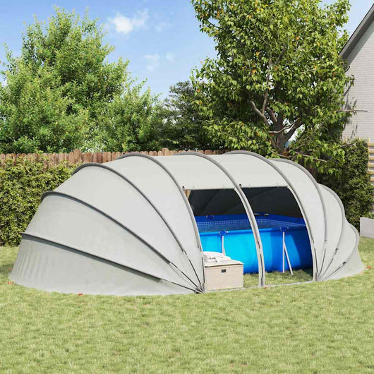 Tenda da piscina a cupola Grigio 538 x 440 x 204 cm 42001138
