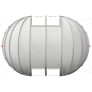 Tenda da piscina a cupola Grigio 538 x 440 x 204 cm 42001138
