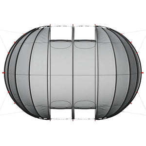 Tenda da piscina a cupola Trasparente 538 x 440 x 204 cm 42001140