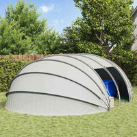 Tenda da piscina a cupola Grigio 640 x 432 x 205 cm 42001143