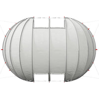 Tenda da piscina a cupola Grigio 640 x 432 x 205 cm 42001143