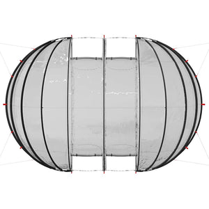 Tenda da piscina a cupola Trasparente 640 x 432 x 205 cm PVC 42001144