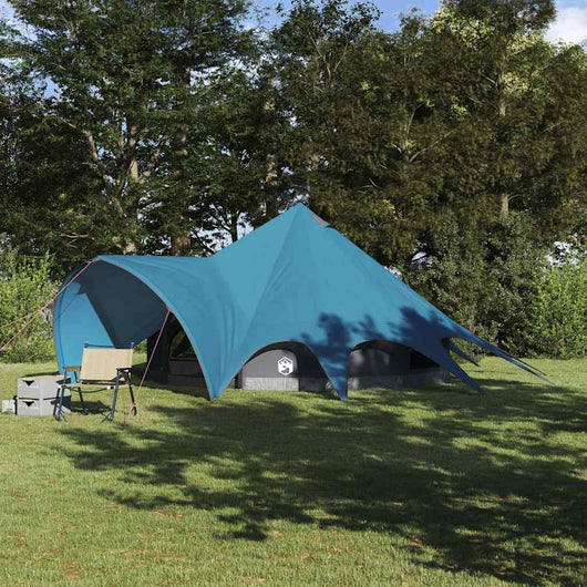 Tenda Teepee con tetto Blu e Grigio 600 x 600 x 347 cm 42004012