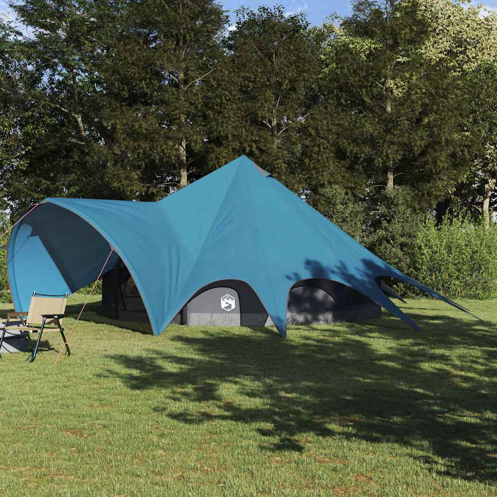 Tenda Teepee con tetto Blu e Grigio 600 x 600 x 347 cm 42004018