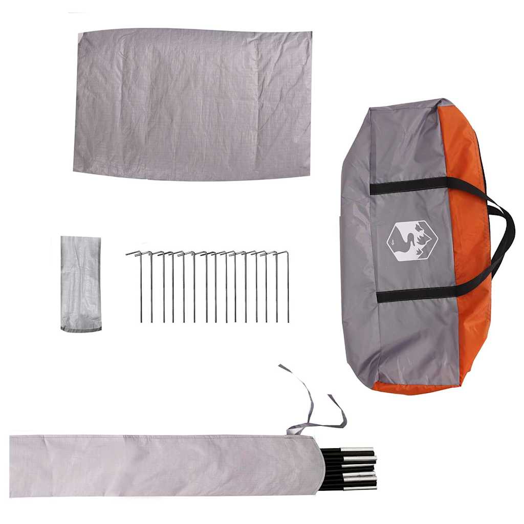 Tenda a Cupola con tetto Grigio e arancione 505 x 450 x 248 cm 42004022