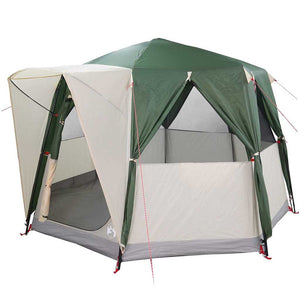 Tenda Capanna con tetto Verde e Bianco 320 x 320 x 203 cm 42004032