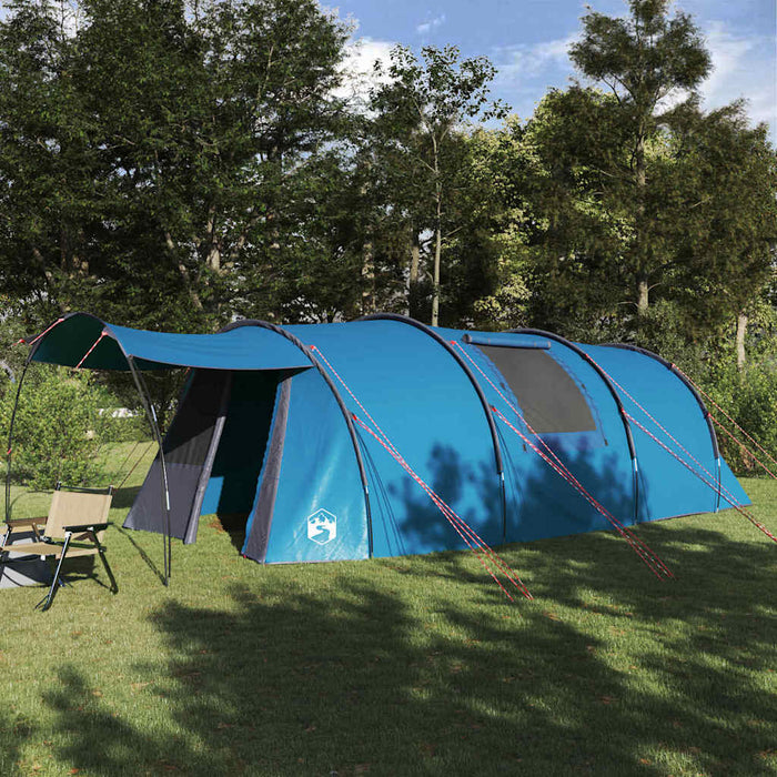 Tenda a tunnel con tetto Blu e Grigio 740 x 370 x 220 cm 42004036