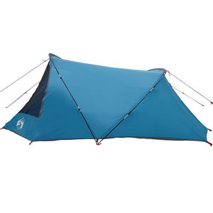 Tenda a tunnel con tetto Blu e Grigio 328 x 228 x 115 cm 42004051