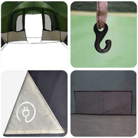 Tenda Familiare con tetto Verde e Bianco 760 x 645 x 230 cm 42004059