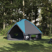 Tenda Teepee con tetto Blu e Grigio 490 x 410 x 210 cm 42004069