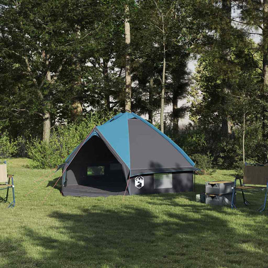 Tenda Teepee con tetto Blu e Grigio 490 x 410 x 210 cm 42004075