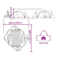 Tenda Familiare con tetto Blu e Grigio 460 x 430 x 214 cm 42004081