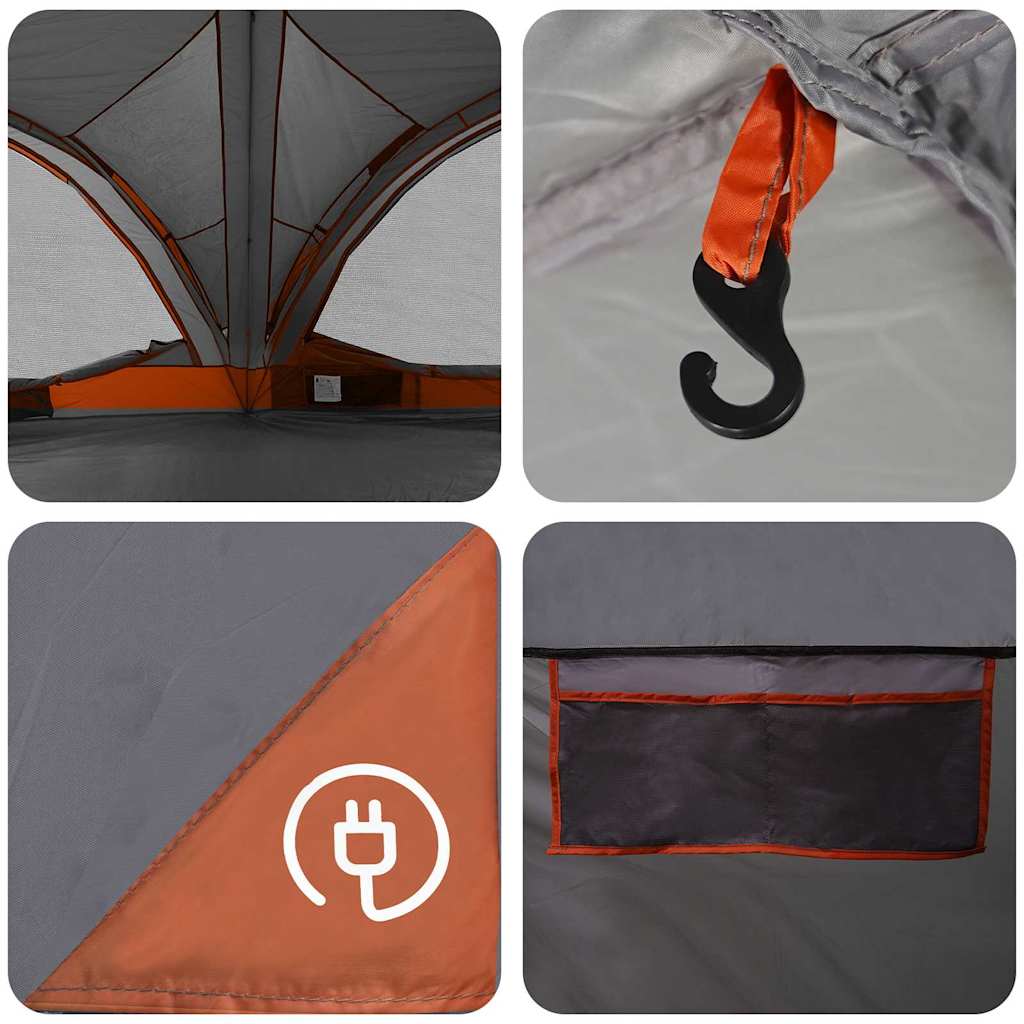 Tenda Familiare con tetto Grigio e arancione 460 x 430 x 214 cm 42004082