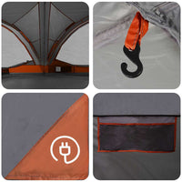 Tenda Familiare con tetto Grigio e arancione 460 x 430 x 214 cm 42004082