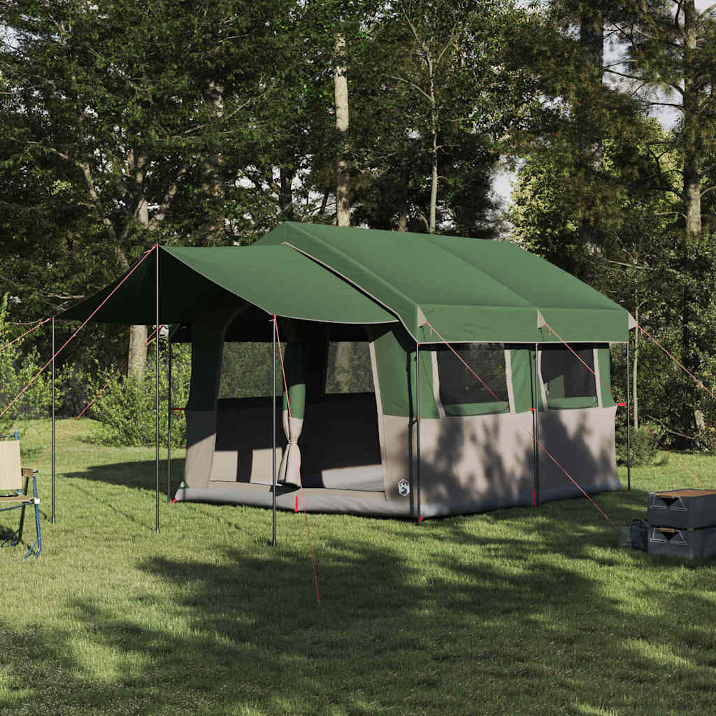 Tenda Familiare con tetto Verde e Bianco 324 x 255 x 230 cm 42004083