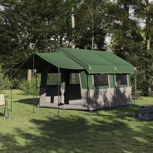 Tenda Familiare con tetto Verde e Bianco 324 x 255 x 230 cm 42004083
