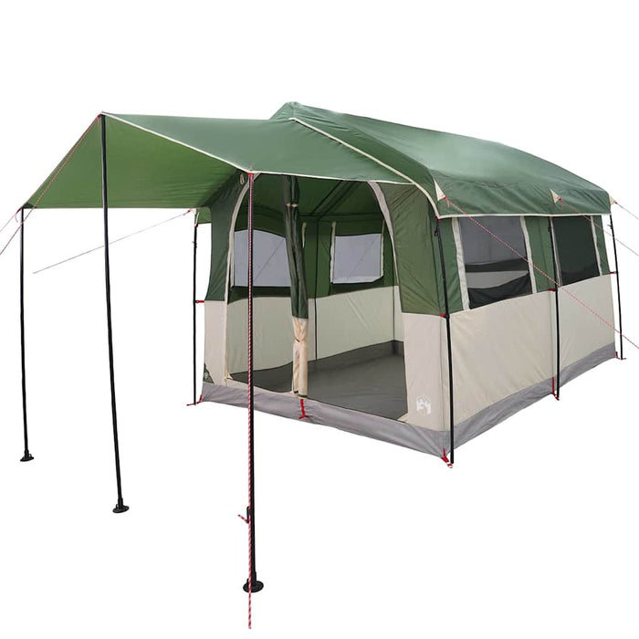 Tenda Familiare con tetto Verde e Bianco 324 x 255 x 230 cm 42004083