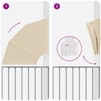 vidaXL Schermo di Privacy per Balcone Beige 115 x 115 cm Tessuto