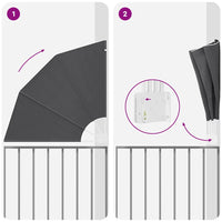 vidaXL Schermo di Privacy per Balcone Nero 115 x 115 cm Tessuto