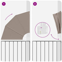 Schermo di Privacy per Balcone Talpa 115 x 115 cm Tessuto 42000909