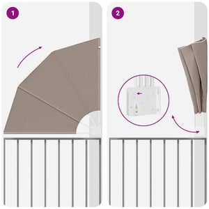 vidaXL Schermo di Privacy per Balcone Talpa 115 x 115 cm Tessuto