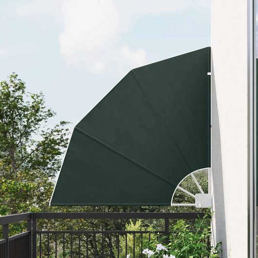 vidaXL Schermo di Privacy per Balcone Verde scuro 115 x 115 cm Tessuto