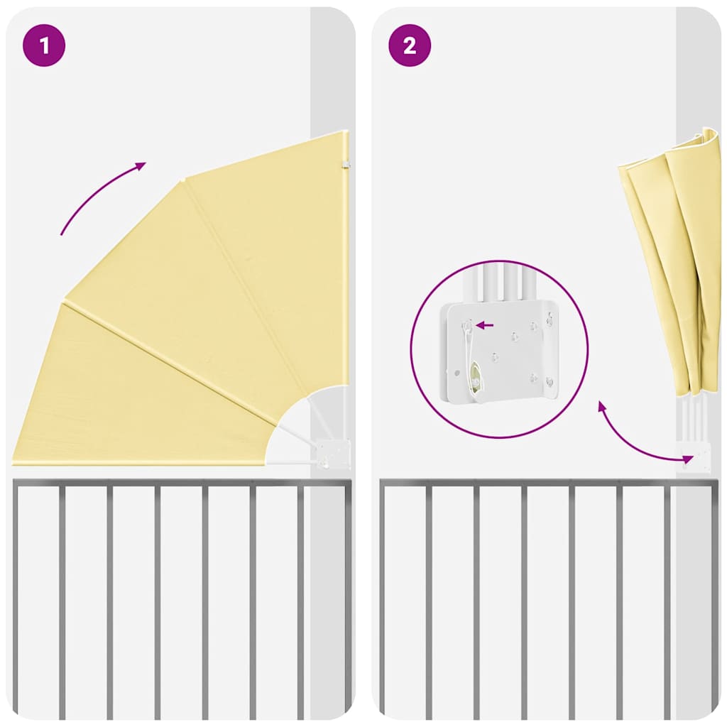 Schermo di Privacy per Balcone Sabbia 115 x 115 cm Tessuto 42000911