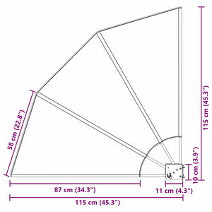 vidaXL Schermo di Privacy per Balcone Sabbia 115 x 115 cm Tessuto