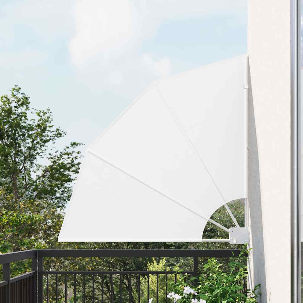 vidaXL Schermo di Privacy per Balcone Bianco 115 x 115 cm Tessuto