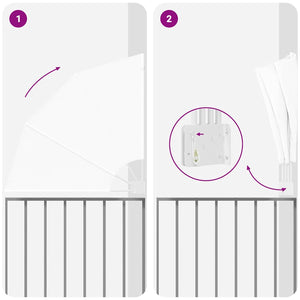 vidaXL Schermo di Privacy per Balcone Bianco 115 x 115 cm Tessuto