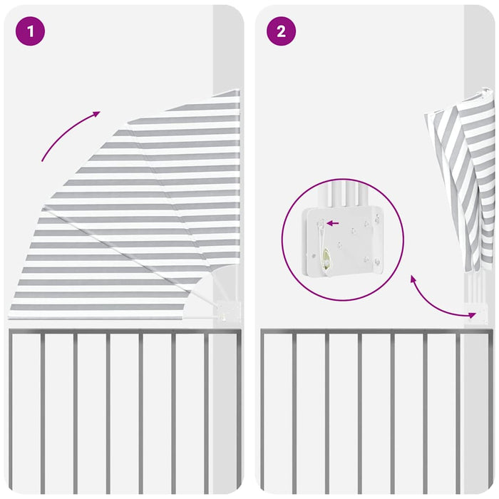 vidaXL Schermo di Privacy per Balcone Antracite e bianco 115 x 115 cm