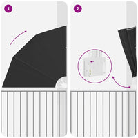 vidaXL Schermo di Privacy per Balcone Antracite 160 x 160 cm Tessuto