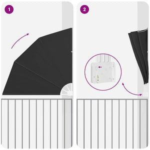 vidaXL Schermo di Privacy per Balcone Antracite 160 x 160 cm Tessuto