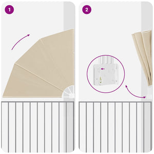 Schermo di Privacy per Balcone Beige 160 x 160 cm Tessuto 42000916