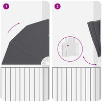 Schermo di Privacy per Balcone Nero 160 x 160 cm Tessuto 42000917