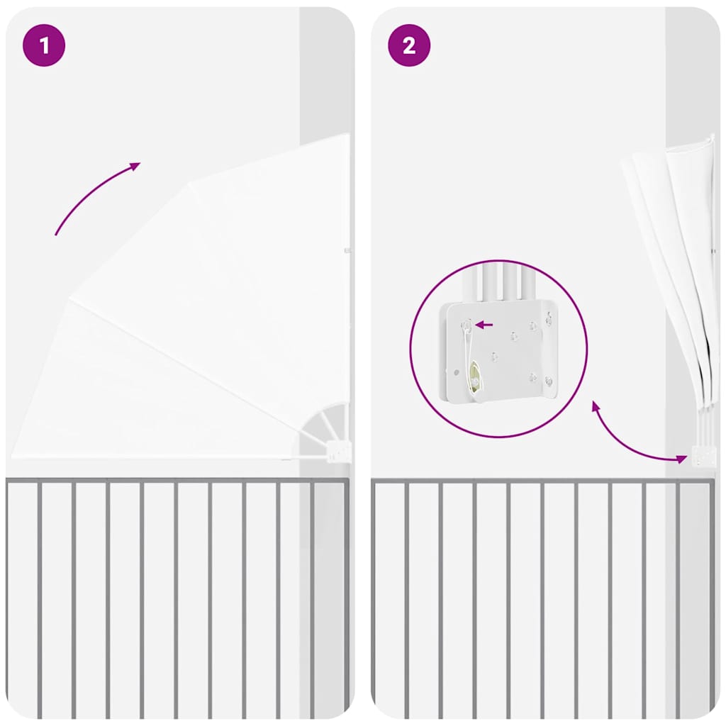vidaXL Schermo di Privacy per Balcone Bianco 160 x 160 cm Tessuto
