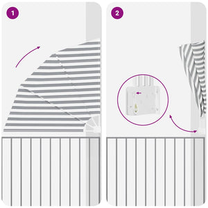 Schermo di Privacy per Balcone Antracite e bianco 160 x 160 cm 42000922