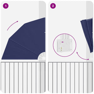 vidaXL Schermo di Privacy per Balcone Blu marino 140 x 140 cm Tessuto