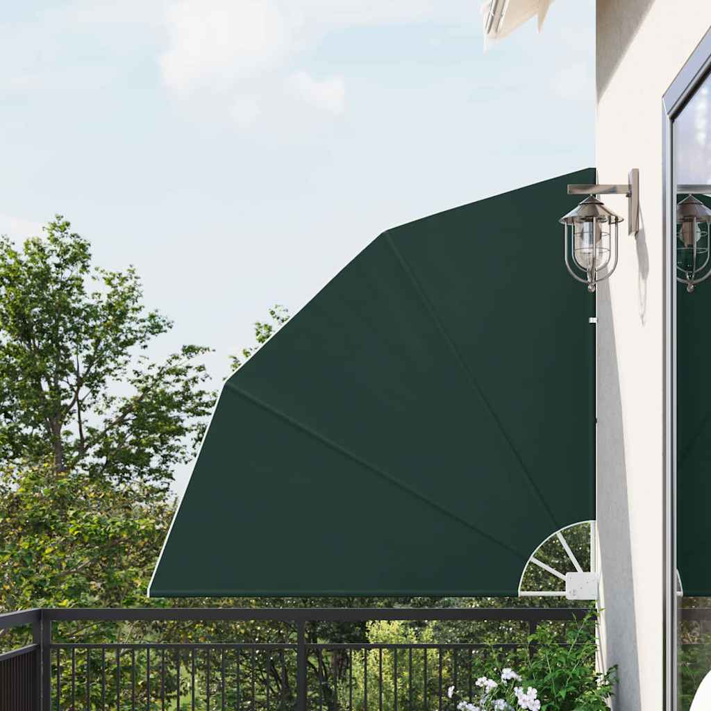 vidaXL Schermo di Privacy per Balcone Verde scuro 140 x 140 cm Tessuto