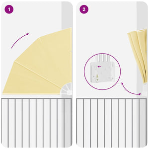 Schermo di Privacy per Balcone Sabbia 140 x 140 cm Tessuto 42000929