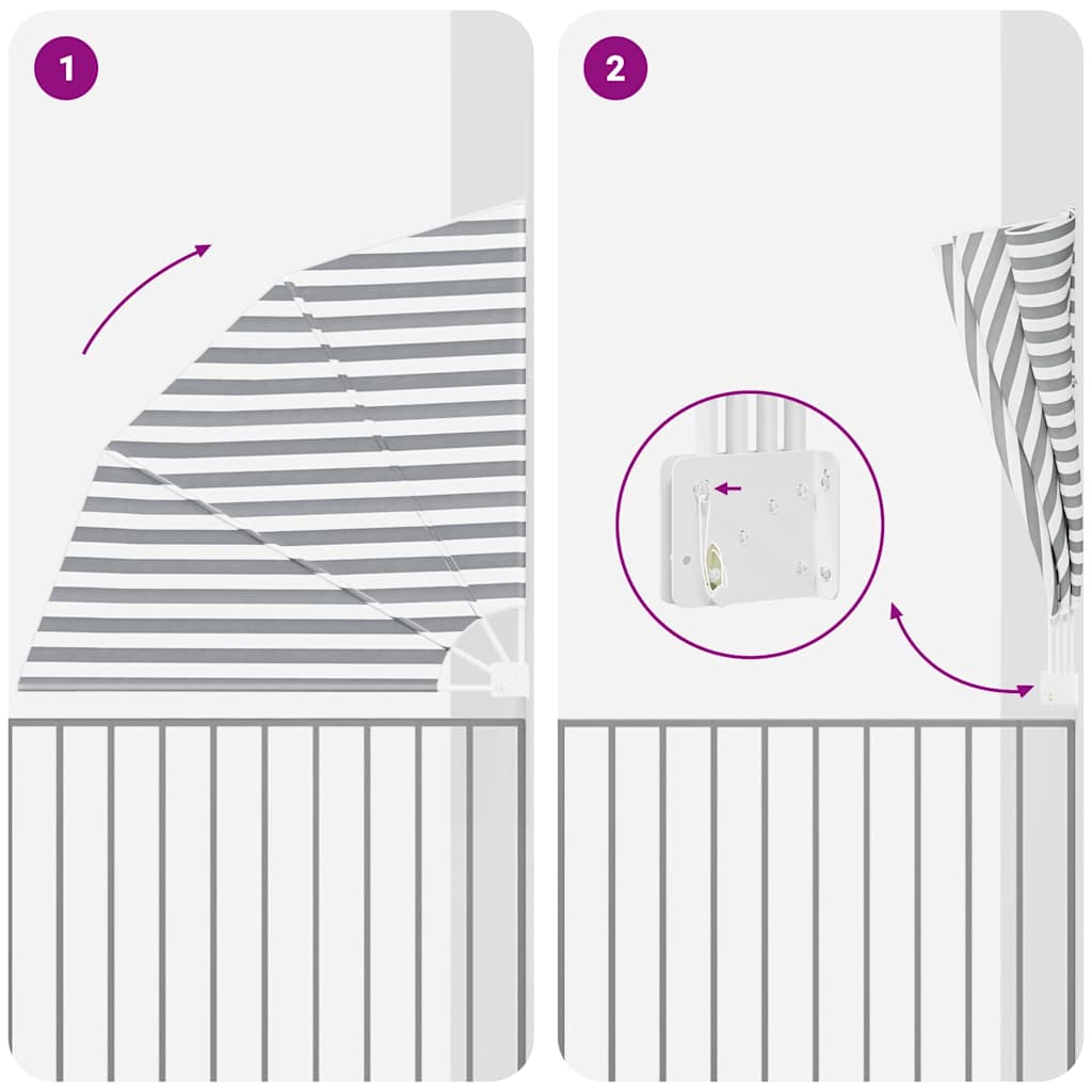 vidaXL Schermo di Privacy per Balcone Antracite e bianco 140 x 140 cm